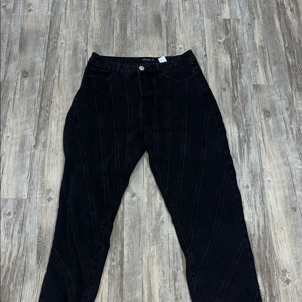 Nasty Gal Charcoal Denim Pants